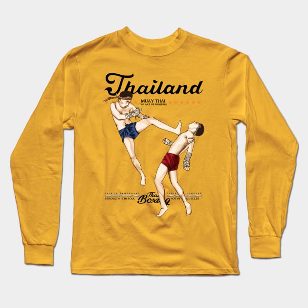 Muay Thai Long Sleeve T-Shirt by KewaleeTee